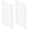 20Pcs M6x160 Long Screw Iron Hex Flange Threaded Bolt Fastener