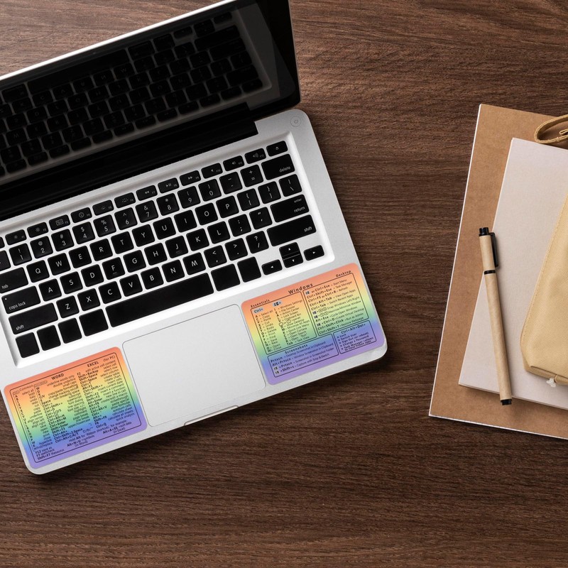 4pcs Windows Shortcut Sticker, Excel Cheat Sheet, Shortcut Stickers for