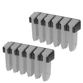 Adoreal 2PCS Magnetic ABS 6 Standard Double Stack Mag Rack Wall Mount, Wall Magazine Display, Detachable Wall Mags Storage Organization System, Precision Fit Glock 17, 19, 26, 31, 32, 33, 34 Mags