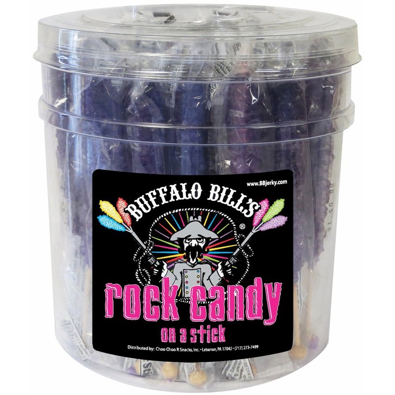 Buffalo Bills Grape (Purple) Rock Candy On A Stick (36-ct