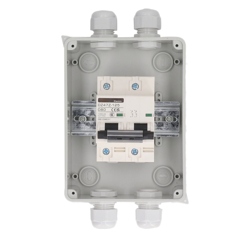80A 2P Miniature Circuit Breaker IP65 Waterproof 1000VDC Disconnect Switch