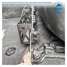 Front Seat Bracket Storage Tray Molle Panel Compatible with Toyota Tacoma 2005-2023, 4runner, and Lexus Gx460 Gx470
