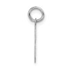 Unbranded 14K White Gold Small Satin Number 6 Charm
