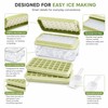 64-Cube Ice Tray Set for Freezer – Easy-Press Silicone Molds