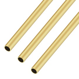 iMeistek Brass Pipe 9mm OD 0.75mm Wall Thickness 300mm Length Seamless Straight Pipe Pack of 3