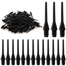 Reccisokz 100 Pieces Soft Tip Darts, plastic darts, Target Darts Pixel Soft Tips, 2.7Cm Black Plastic Dart Tips, Plastic Tip Darts,Soft Darts(Black)