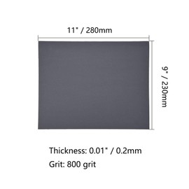TA-VIGOR 10pcs 800 Grit Sandpaper Sheet 9 inch x 11 inch, Resin Bonded Sandpaper for Wet or Dry Use, Silicone Carbide Sand Paper Sheet for Wood Metal Polishing