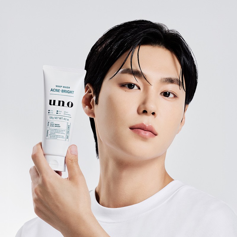 a Uno Whip Wash Acne Bright Foam Cleansing 120g, 2