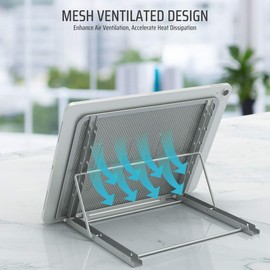 Lidasen Laptop Stand Tablet,Foldable Portable Ventilated Desktop Laptop Holder, Cooling Stand (10"-15.6") compatible with Dell XPS, HP, Lenovo,Universal Lightweight&Adjustable Ergonomic Tray