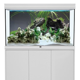 AWERT 36x20 inches Stone Aquarium Background Stone Aquatic Plant River Bed & Lake Seaweed Aquarium Vinyl Background Fish Tank Background