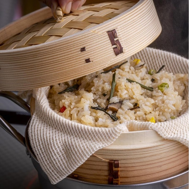 Cedar Chinese Seiro, 7.1 inches (18 cm), Lid Included, 2