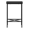 Homeroots 24" Black Wood And Metal End Table With Shelf