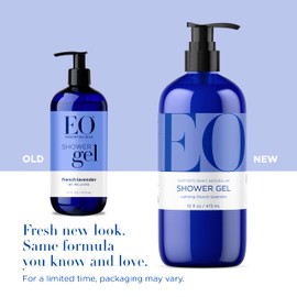 EO Shower Gel Body Wash, 16 Ounce (Pack of 2), Lavender, Organic Plant-Based Skin Conditioning Cleanser with Pure Essentials Oils