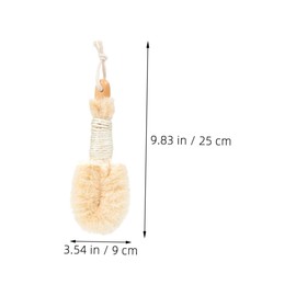 PACKOVE 2Pcs Natural Sisal Dry Bath Brushes Exfoliating Shower Scrubber for Deep Cleansing and Exfoliation Ergonomic Handle for Comfortable Grip Versatile Body Skin Care Tool
