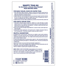 SNAPPY TEAK-NU Formula No. 1 - Restore & Renew Weathered Teak & Other Fine Wood - Professional Strength 2 Step System 32 OZ (STN-Q1)