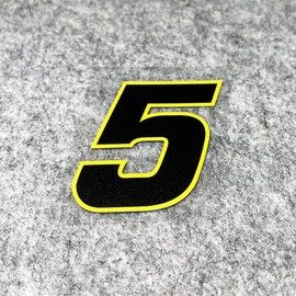Car Styling DIY Arabic Numbers Graphics Motorcycle Racing Stickers for Motor Body Bike Helmet Decals (Height 10cm, Number 5)