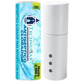 Clorador Desinfectante Antiséptico para Tinaco y Cisterna 1,100 a 2,500 L | 3 Meses | Grado Alimenticio | Agua Potable Segura | TECHNOSAR