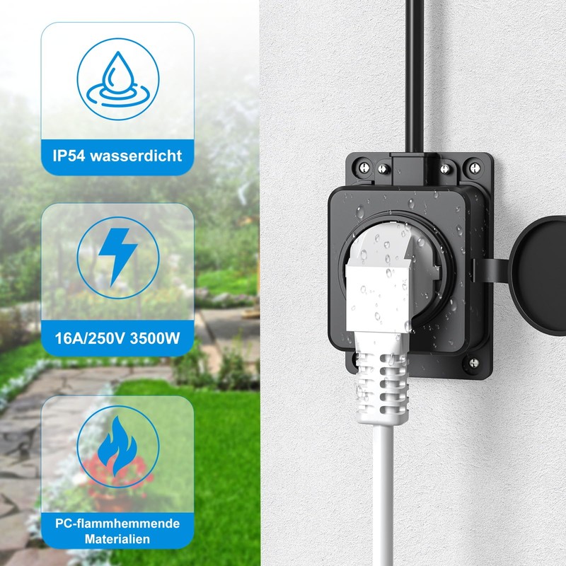 Outdoor Socket, Waterproof, Distribution Box, Outdoor Waterproof, 1 Compartment Outdoor