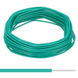 PATIKIL 24AWG Solid Electric Wire, 1 Pcs 49Ft Hook Up Tinned Copper Wire 1007 PVC Solid Single Core Wire for Home Improvement Circuit Computer Line, Green