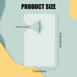 Tecledsn Clear Parking Permit Holder, Car Rear View Mirror Hanger, Vertical Parking Lot Pass Car Parking Card Holder, 77x127mm Parking Permit Hang Tag Holder for Car Passes Stickers Permits (1PCS)