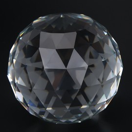 Antilog Clear Faceted K9 Crystal Ball, 1Pc 60/80mm Transparent Sphere for Office Home Hotel Decor Hardware Fittings