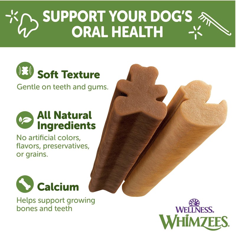WHIMZEES Wellness Puppy Dog Dental Treats, Extra Small & Small