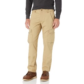 Carhartt Men's Force Relaxed Fit Ripstop Cargo Work Pant 105296, Dark Khaki, 34 x 32