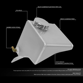 DNA MOTORING TANK-COL-016 Aluminum Coolant Expansion Overflow Tank [Compatible with 82-92 CAMARO/FIREBIRD]