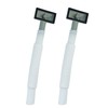 2x Overflow Pipes, Overflow Tube for Sink Extendible, Square Interface