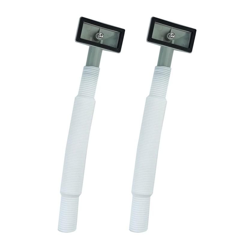 2x Overflow Pipes, Overflow Tube for Sink Extendible, Square Interface