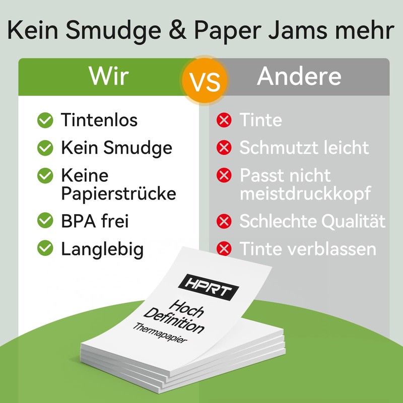 200 Sheets Thermal Paper A4 Foldable for Portable Printer, Compatible