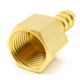 AHFMANG 10PCS Brass Hose Barb Fitting 5/16" Barb x 3/8" NPT Female Adapter