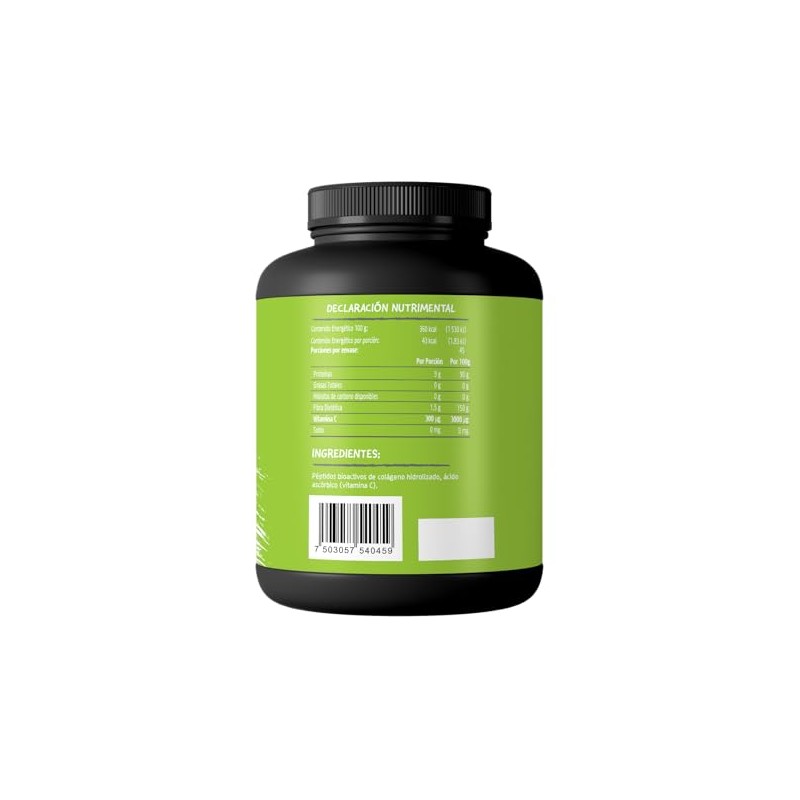 Colágeno Hidrolizado con Vitamina C 450g Péptidos Bioactivos, Sin Sabor,