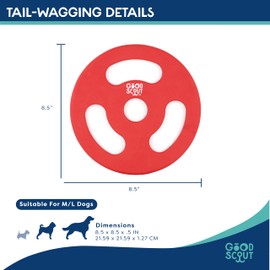 Scout Tugg Frisbee - Dog Toy for Tugging, Chewing & Fetch - Aggressive Chew Toy for Medium & Large Dogs