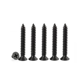 Black Self Tapping Screws for Wood,50pcs M4 x 30mm 304 Stainless Steel Flat Head 10mm screws for Furniture and Drywall (M4 x 30mm 50PCS)