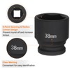 sourcing map 6-Point Impact Socket 3/4" Drive 38mm Metric 40Cr
