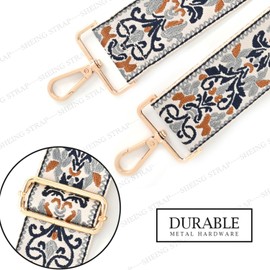 SHEING Purse Strap Replacement Crossbody Handbag Shoulder Strap Adjustable Retro Jacquard Embroidery