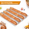 Spmarkt Silver French Baguette Bread Pan, 4 Slot Baguette Pan