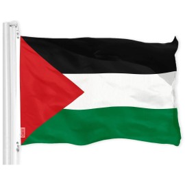 UD_G128 Combo Pack: USA American Flag 3x5 Ft 150D Printed Stars & Palestine Flag 3x5 Ft 150D Printed