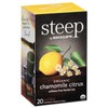 steep Organic Chamomile Citrus Herbal 20 Count Box, Certified Organic,