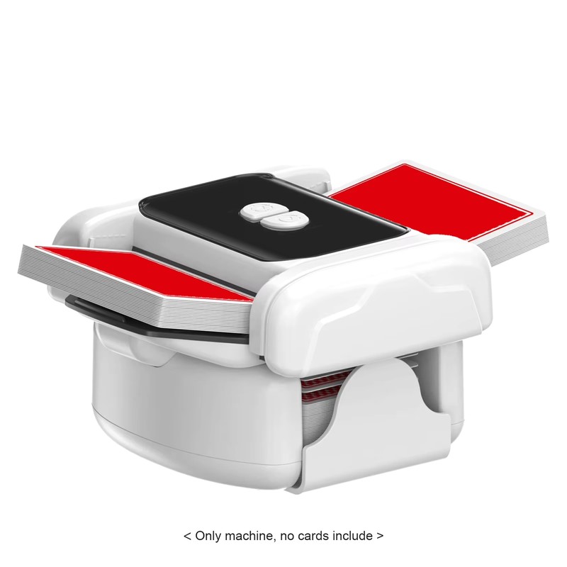 Rechargeable 2-Deck Automatic Card Shuffler with Type-C Charging, 1200mAh Battery