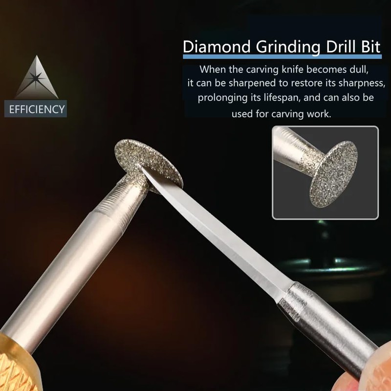Wood Carving Drill Bits Set for Dremel Rotary Tool 6Pcs