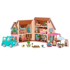 Li'l Woodzeez – Honeysuckle Hillside Cottage – Toy Furniture & Accessories – Playset for Kids – Collectible Toys – 3+ Years – Charming Cottage Playset for Imaginative Play