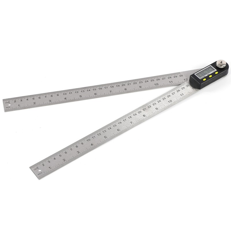 Digital Angle Finder LED Display Stainless Steel Metric Imperial 360°