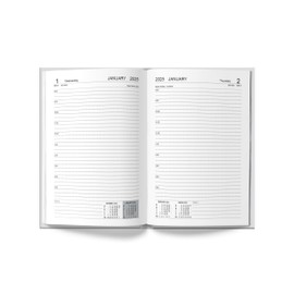 VIVAAS 2025 Diary A4 | A5 | A6 Diary Page A Day Desk And Week To View Diary Hard Backed Diaries Organiser For Student, Teacher, Home, Office, Business Year Planner (A5 Day A Page, Blue)