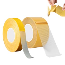 High Adhesive Strength Mesh Double-Sided Duct Tape, Double Sided Fabric Tape Heavy Duty, Rug Tape, Double Sided Mesh Tape Heavy Duty for Walls, Carpet Tape for Area Rugs (1Inchx 33FT + 2Inch x 33FT)