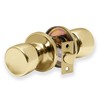 XFORT Tulip Passage Knob Set Polished Brass, Door Knob for