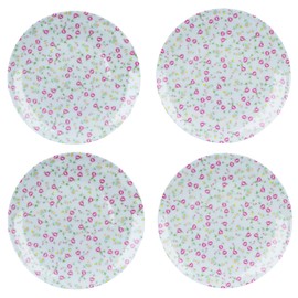 Yaparhill Bone China Desserts Plates 8 Inch Salad Plate Set 4 Pack Small Lunch Plates for Fruit Snack Pizza Steak Dishwasher and Microwave Safe