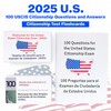 US Civic Test Flash Card 2025, 100 USCIS Citizenship Flash