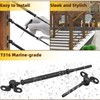Toscoco 20 Pack 1/8" Black Cable Railing Kit - 180